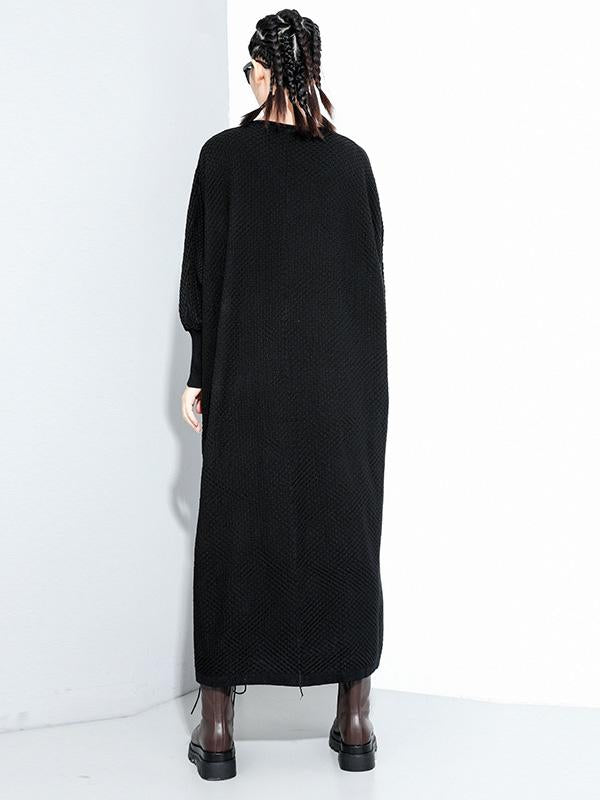 Meselling99 Original Solid V-Neck Sweater Dresses-Maxi Dress-Free Shipping at meselling99