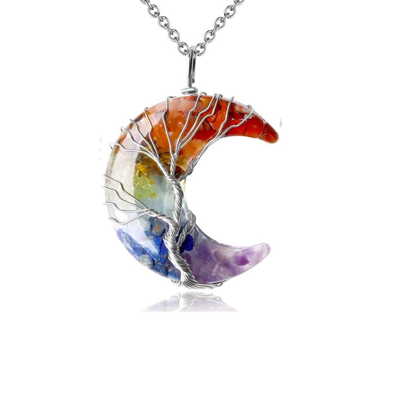 Moon Wire Wrap Pendant