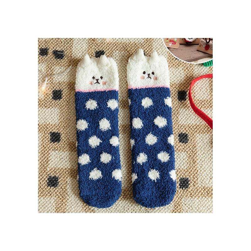 Christmas Lovely Coral Fleece Socks