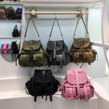Nylon Multi Pocket Lightweight Backpack