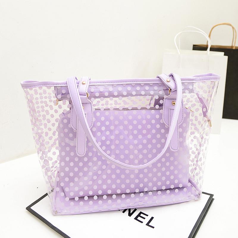 Summer See Through Jelly Handbags 2pcs/Set-STYLEGOING