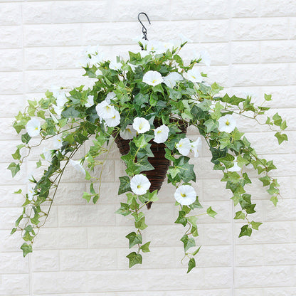 Artificial Morning Glory Flowers – Fake Vine Flowers, Plastic Hanging Decor