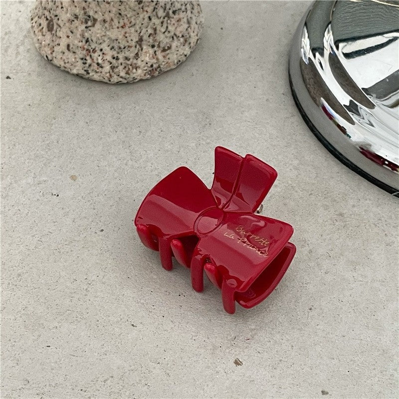 Solid Bow Shaped Hair Claw Clip
