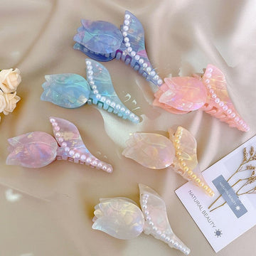 Rose Shaped Acetate Hair Claw Clip