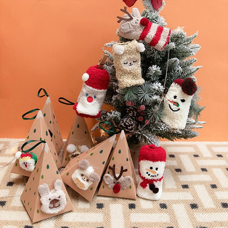 Christmas Lovely Coral Fleece Socks