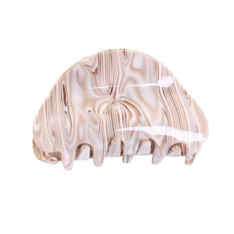 Marbled Print Retro Hair Claw Clip