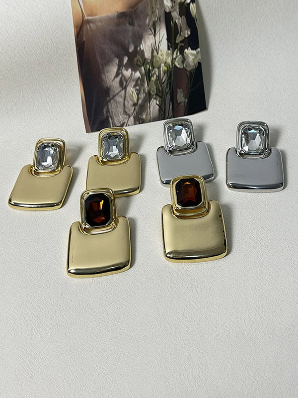 Geometric Shiny Earrings Accessories