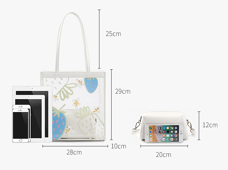 Summer Trasparent Jelly Large Capacity Shoudler Bags-STYLEGOING