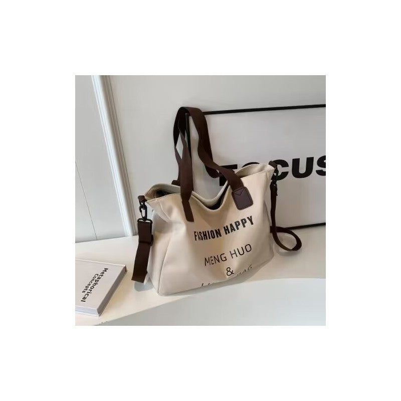 Letter Print Pouch Large Capacity Casual Shoulder Bag