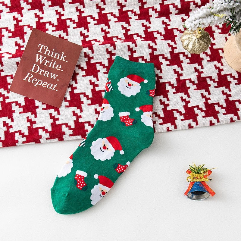 Christmas Lovely Cartoon Mid Calf Socks