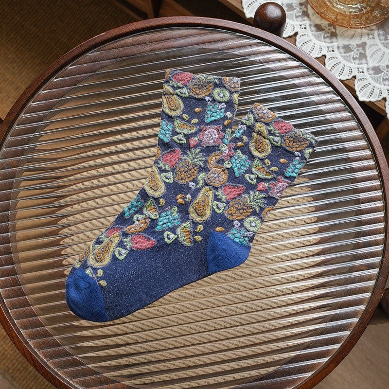 Ethnic Style Jacquard Women's Socks