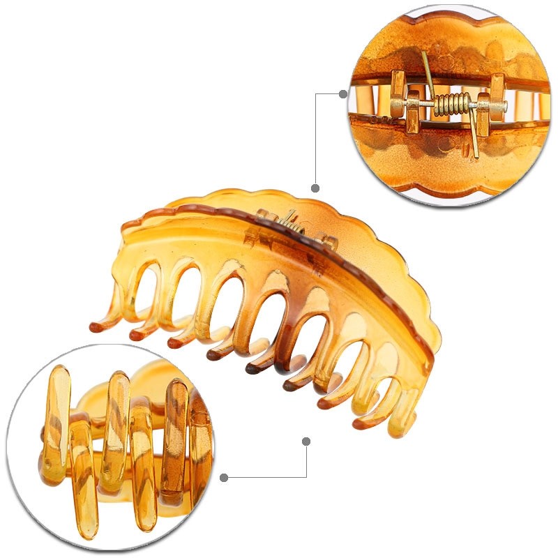 Frosted Large Solid Hair Claw Clip