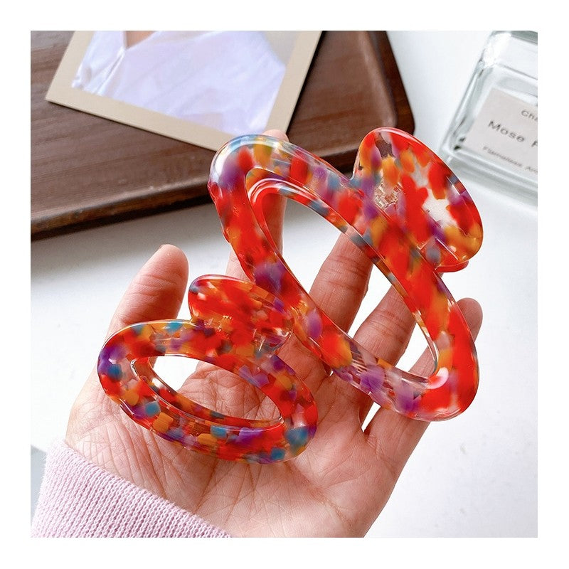 Hollowed Out Oval Hair Claw Clip