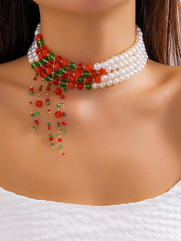 Geometric Tasseled Necklaces Accessories