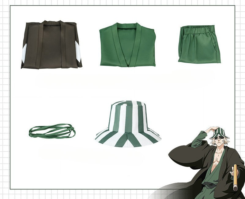 Bleach Urahara Kisuke- Anime Cosplay Costume Fisherman Cap