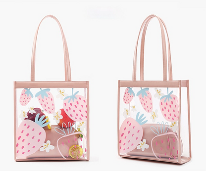Summer Trasparent Jelly Large Capacity Shoudler Bags-STYLEGOING