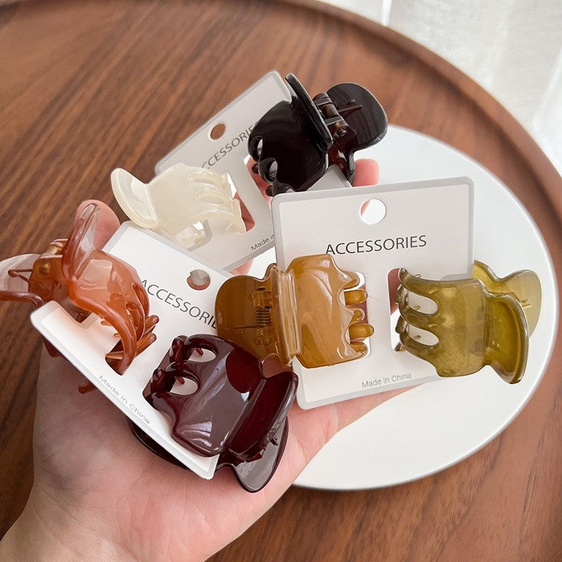 Solid Color Small Hair Claw Clip