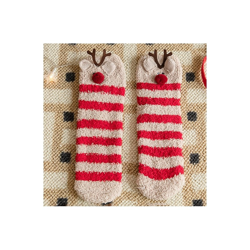 Christmas Lovely Coral Fleece Socks