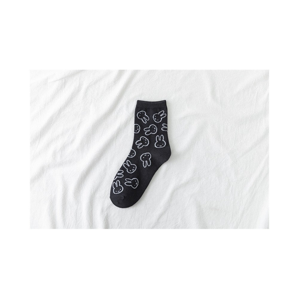 Cute Cartoon Rabbit Simple Cotton Socks