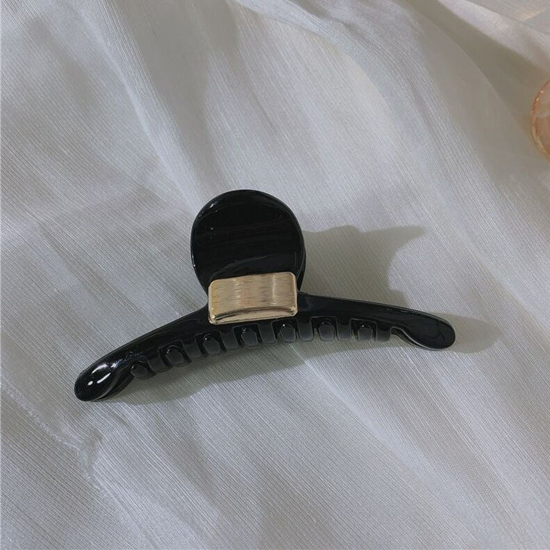Vintage Metallic Geometric Hair Claw Clip