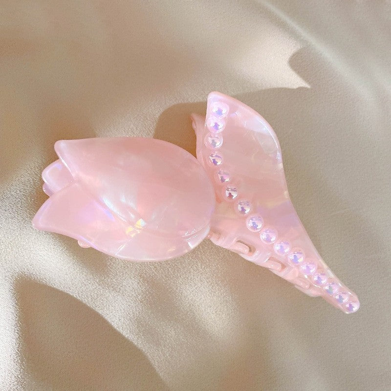 Rose Shaped Acetate Hair Claw Clip