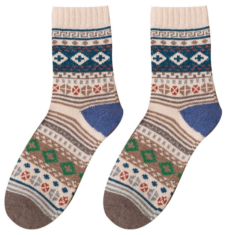 Ethnic Geometric Print Men's Socks