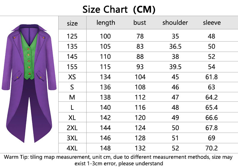 Men's Medieval Vintage Ball Tailcoat Coat