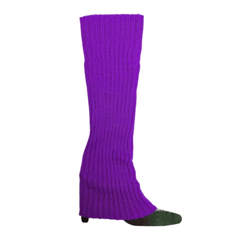 Solid Color Knitted Layering Socks