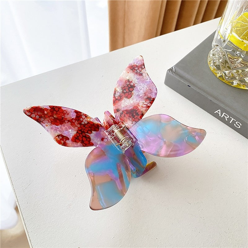 Butterfly Color Matching Tie Dye Claw Clip