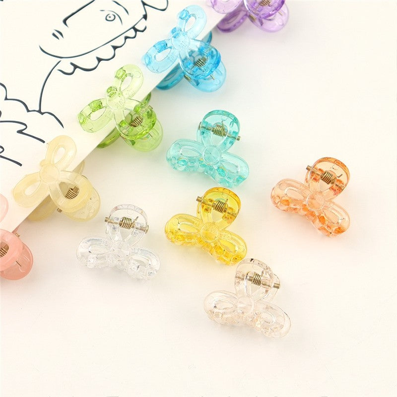Small Transparent Colored Hair Claw Clip