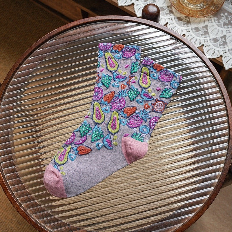 Ethnic Style Jacquard Women's Socks
