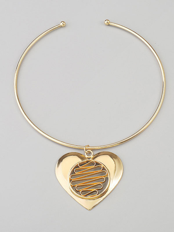 Heart Shape Hollow Necklaces Accessories