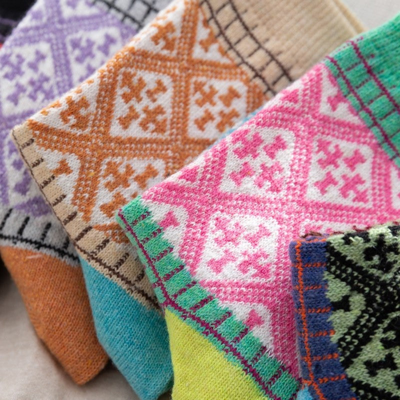 Thick Simple Breathable Mid-Calf Length Sock(A Set Of Five Pairs)