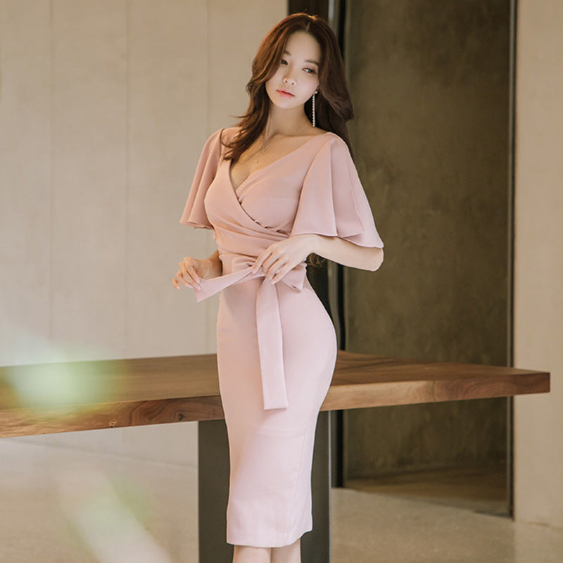 Summer Pink Bodycon Party Dresses-Dresses-Free Shipping at meselling99