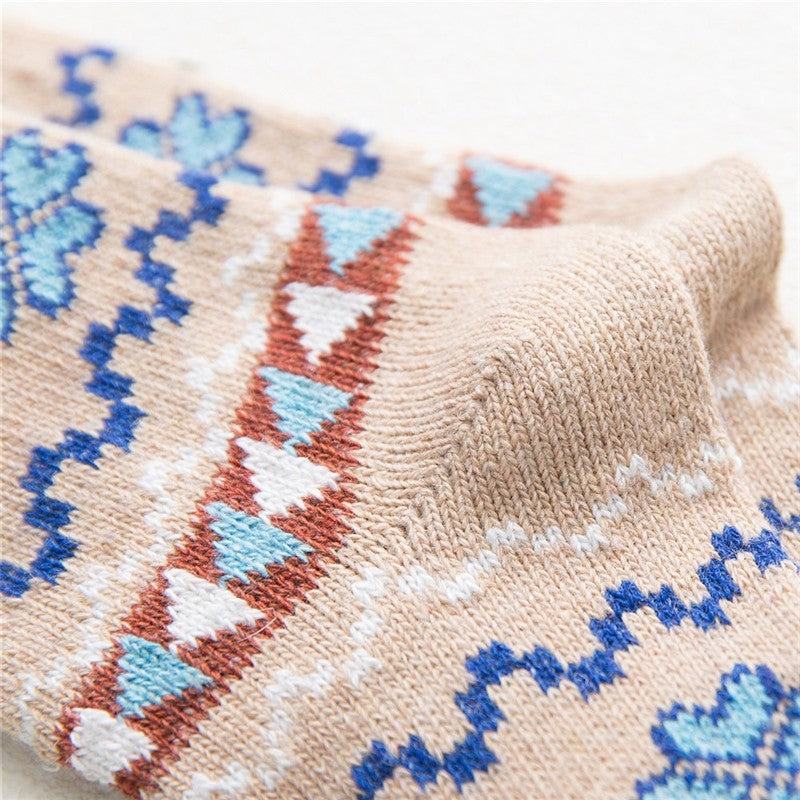 Casual Thick Simple Mid-Calf Length Sock(A Set Of Five Pairs)