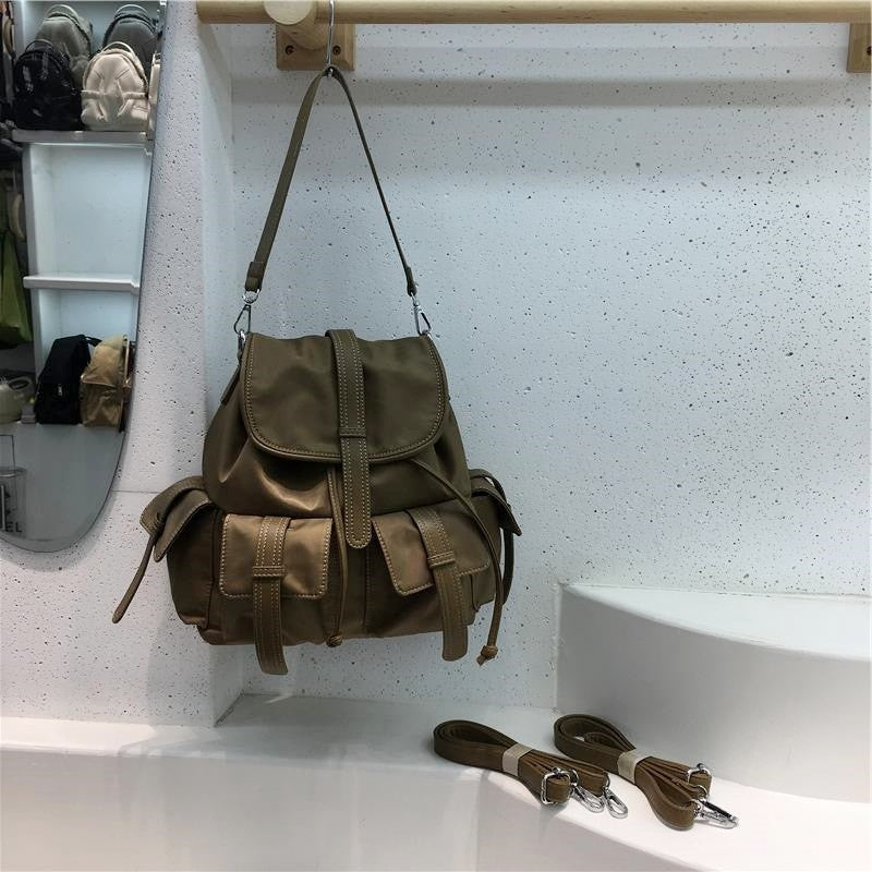 Nylon Multi Pocket Lightweight Backpack