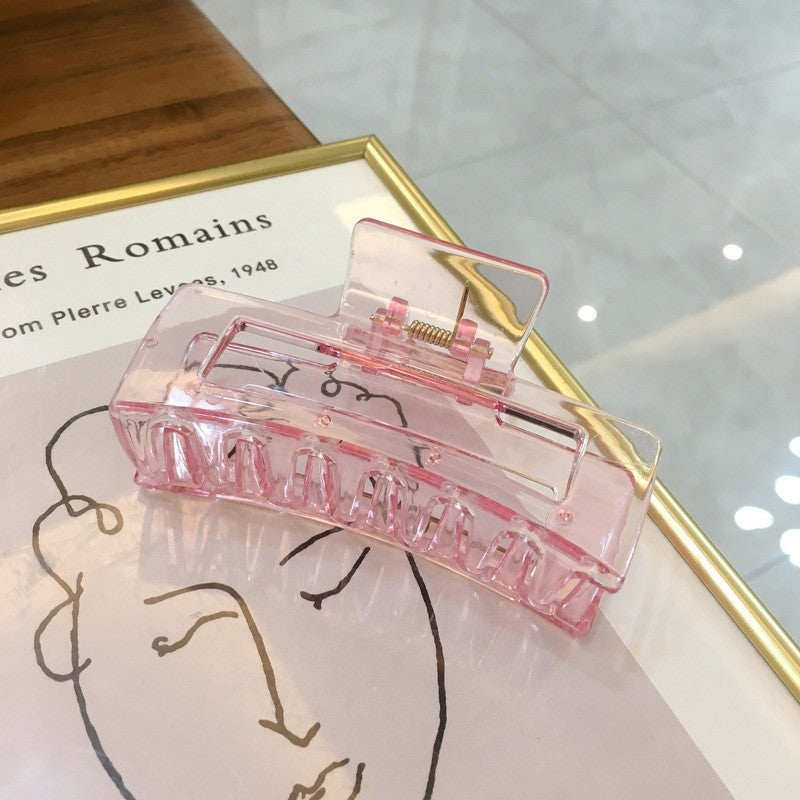 Solid Color Jelly Color Simple Claw Clip