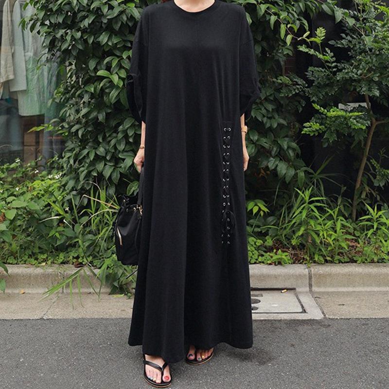 Women Summer Plus Sizes Loose Cozy Dresses-Maxi Dresses-Free Shipping at meselling99