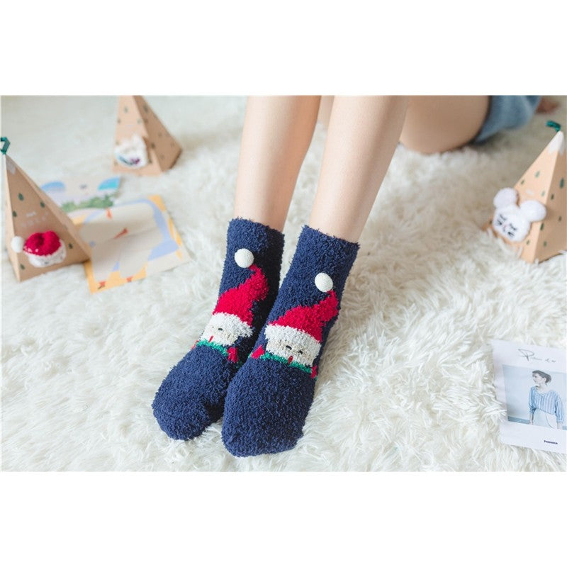 Cat Fox Deer Zebra Santa Snowman Mid-Calf Socks