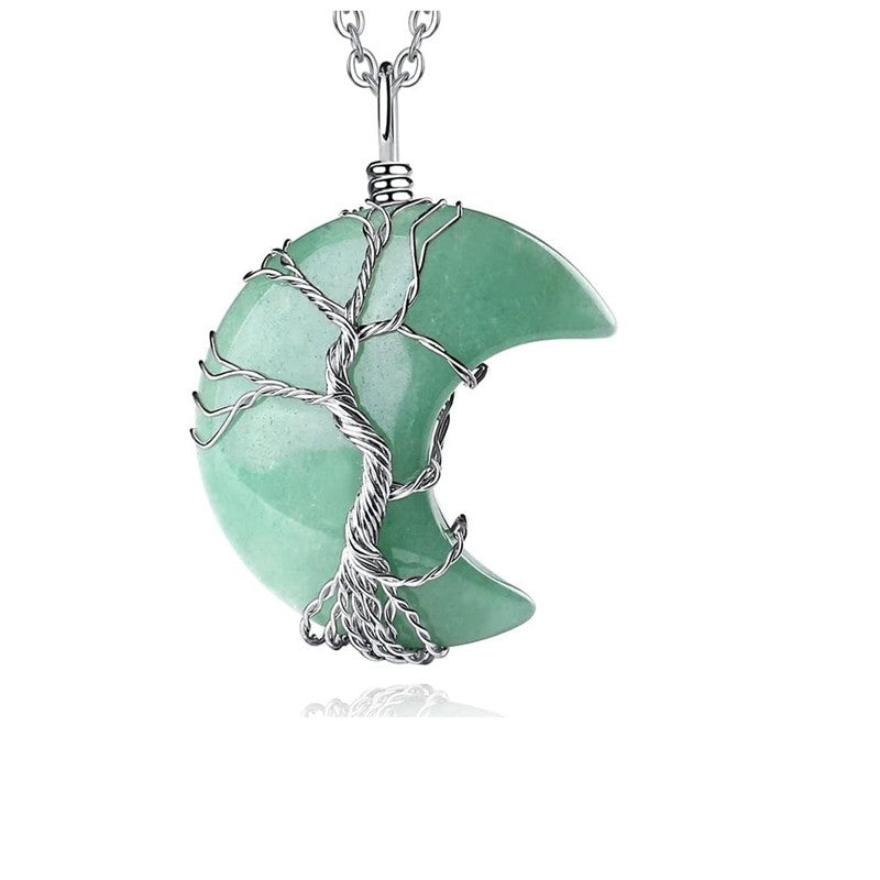 Moon Wire Wrap Pendant