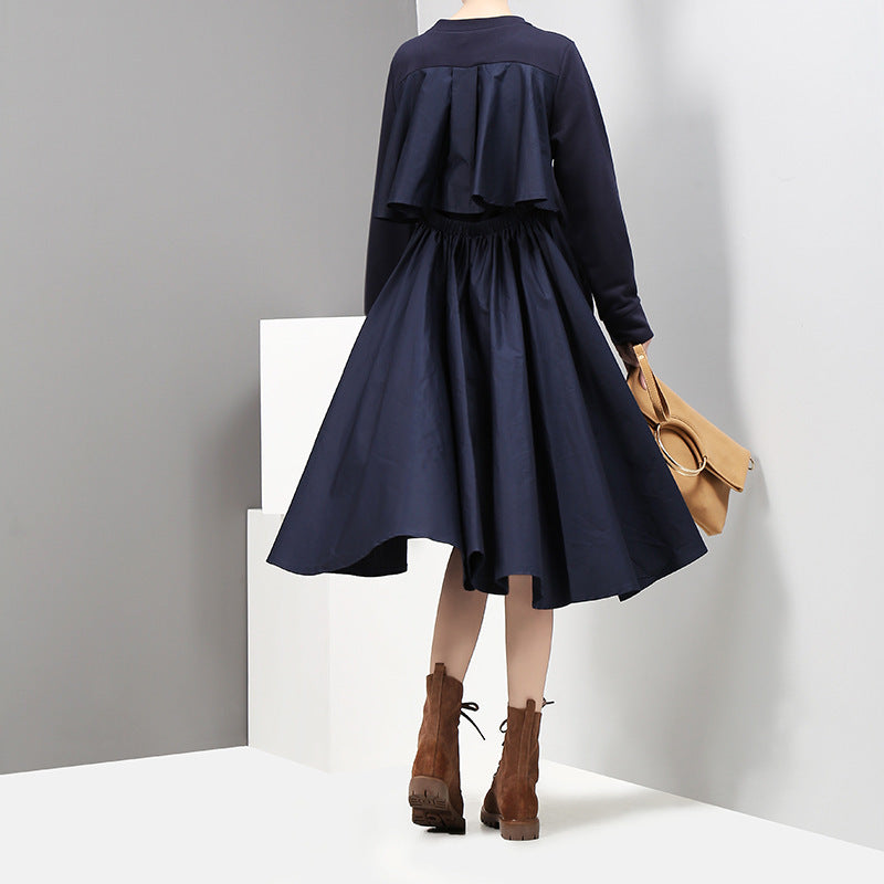 Back Designed Fall Black Dresses-Dresses-Black-One Size-Free Shipping at meselling99