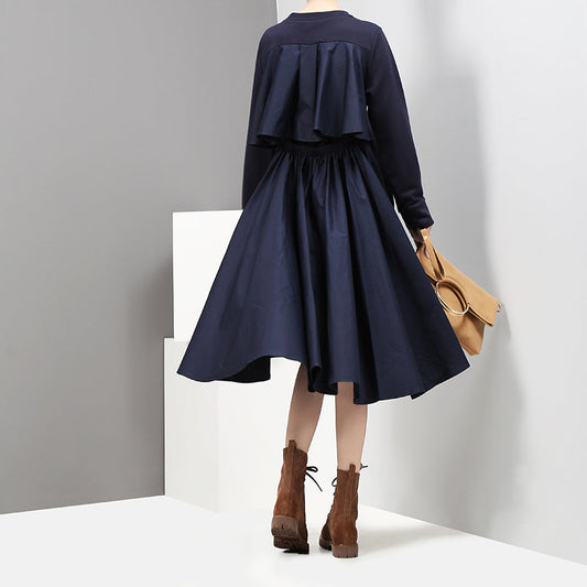 Back Designed Fall Black Dresses-Dresses-Black-One Size-Free Shipping at meselling99