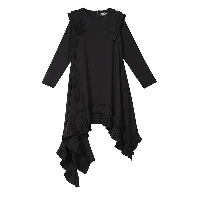 Designed Irregular Long Dresses-Dresses-Black-One Size-Free Shipping at meselling99