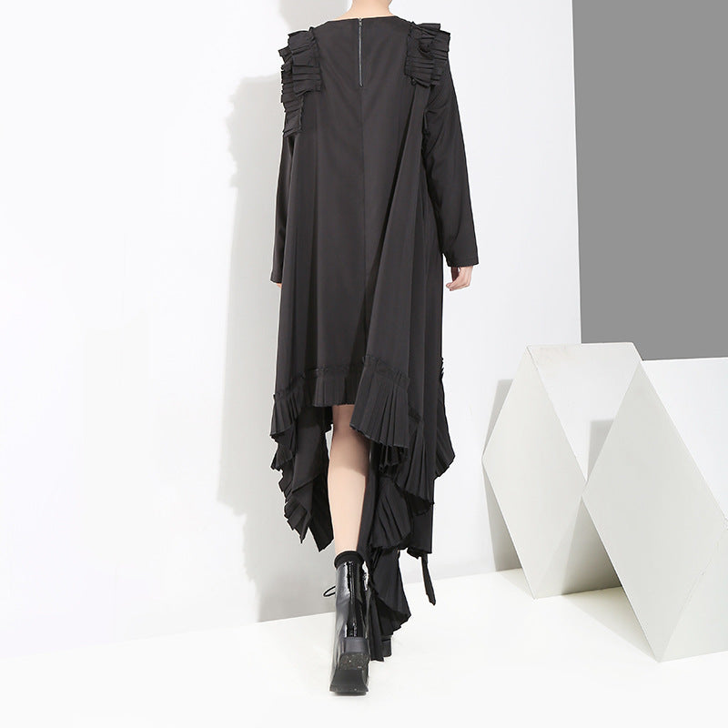 Designed Irregular Long Dresses-Dresses-Black-One Size-Free Shipping at meselling99