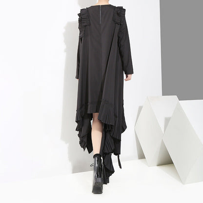 Designed Irregular Long Dresses-Dresses-Black-One Size-Free Shipping at meselling99