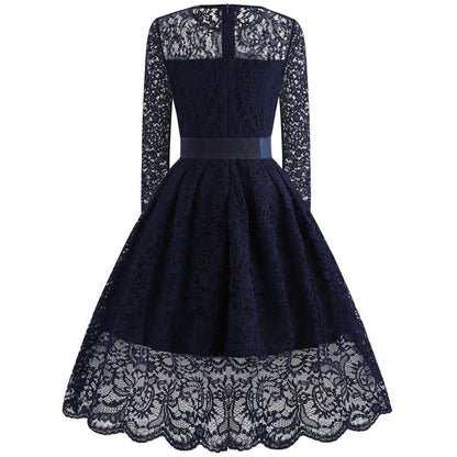 Vintage Lace Long Sleeves Bet Slim Lace Dresses-Vintage Dresses-Free Shipping at meselling99