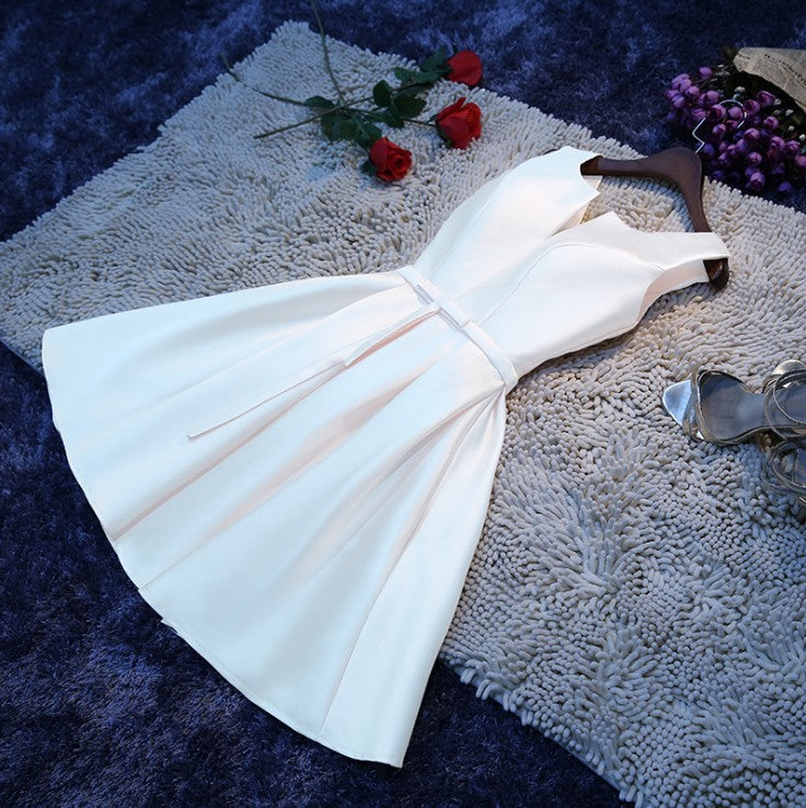 Elegant women short party dresses/Bridesmaid Dresses-Dresses-Champage-US2-Free Shipping at meselling99