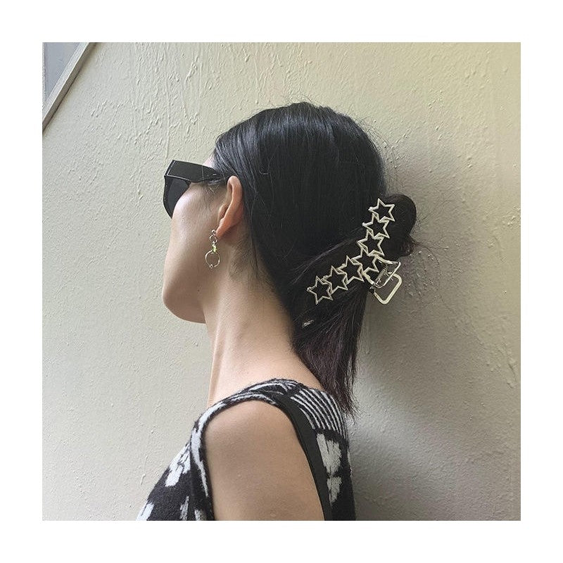 Chic Metal Star Heart Hair Claw Clip