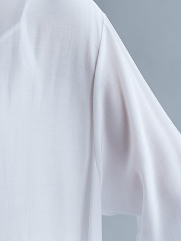 Meselling99 Original Solid Round-Neck Shirts Dress-Maxi Dress-Free Shipping at meselling99