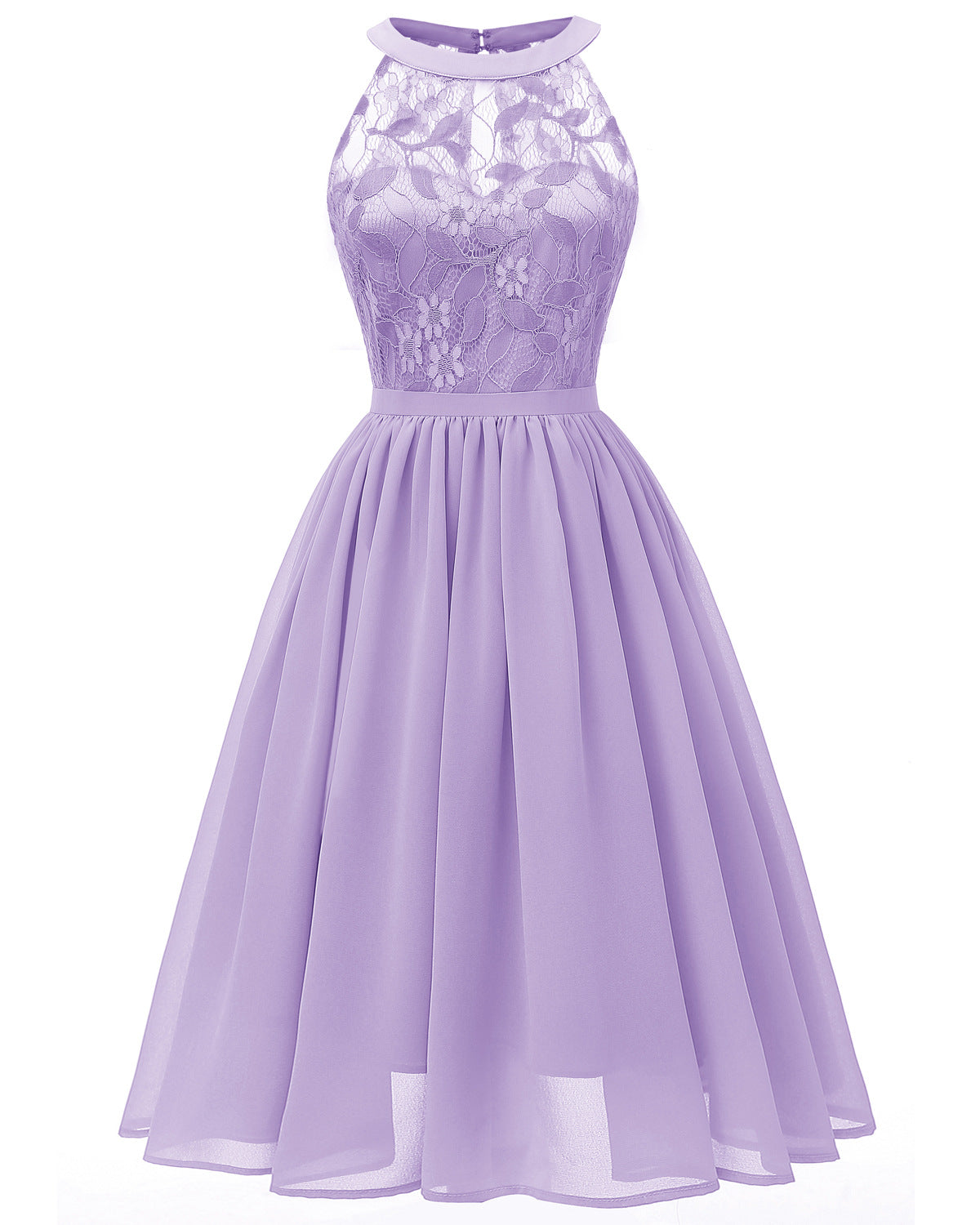 Sexy Summer Chiffon Lace Dresses-Dresses-Light Purple-S-Free Shipping at meselling99